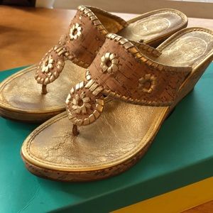 Sandales Plateforme Jack Rogers Marbella En Cuir Marron - Taille 9 US Femme - Occasion